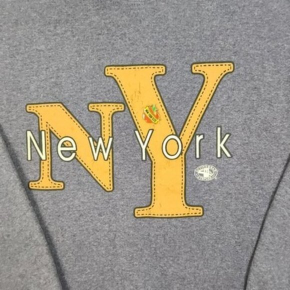 Vintage American Eagle Sweatshirt Mens Medium NY New York Crewneck 90s USA Made - Picture 3 of 14